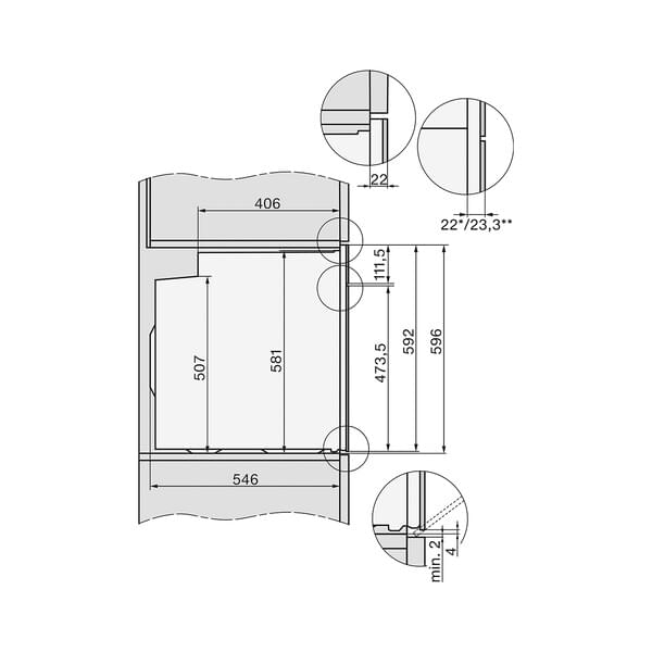 Miele EB- backofen  H 2455 E, Obsidianschwarz