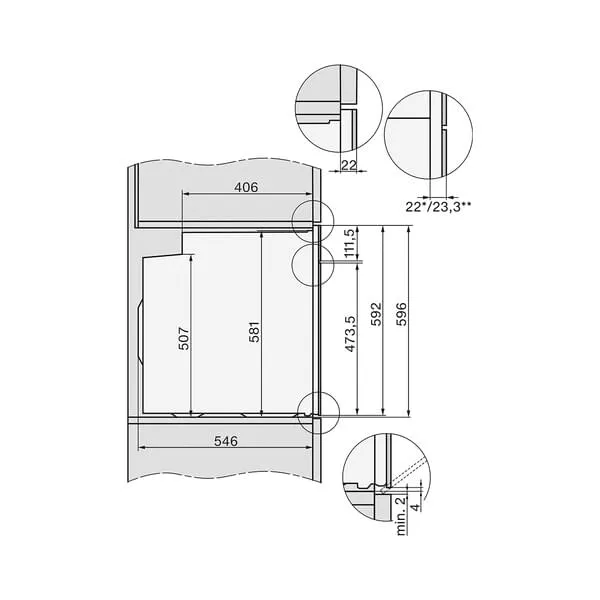 Miele EB- backofen  H 2455 E, Obsidianschwarz