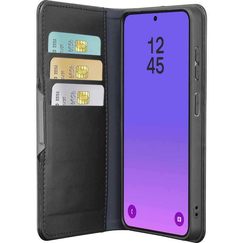 Brieftasche, Telefonhülle, Kartenfächer, Klapphülle, Schwarz