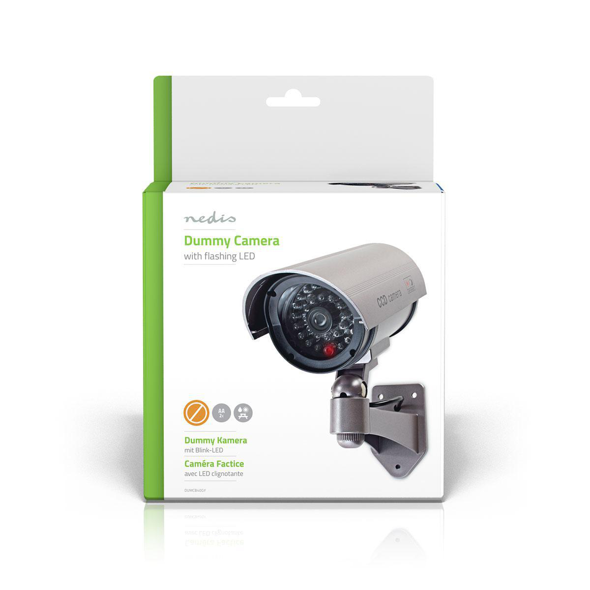 Dummy camera, Sicherheitskamera, Kamera mit LED, Außen sichtbar, Montiert