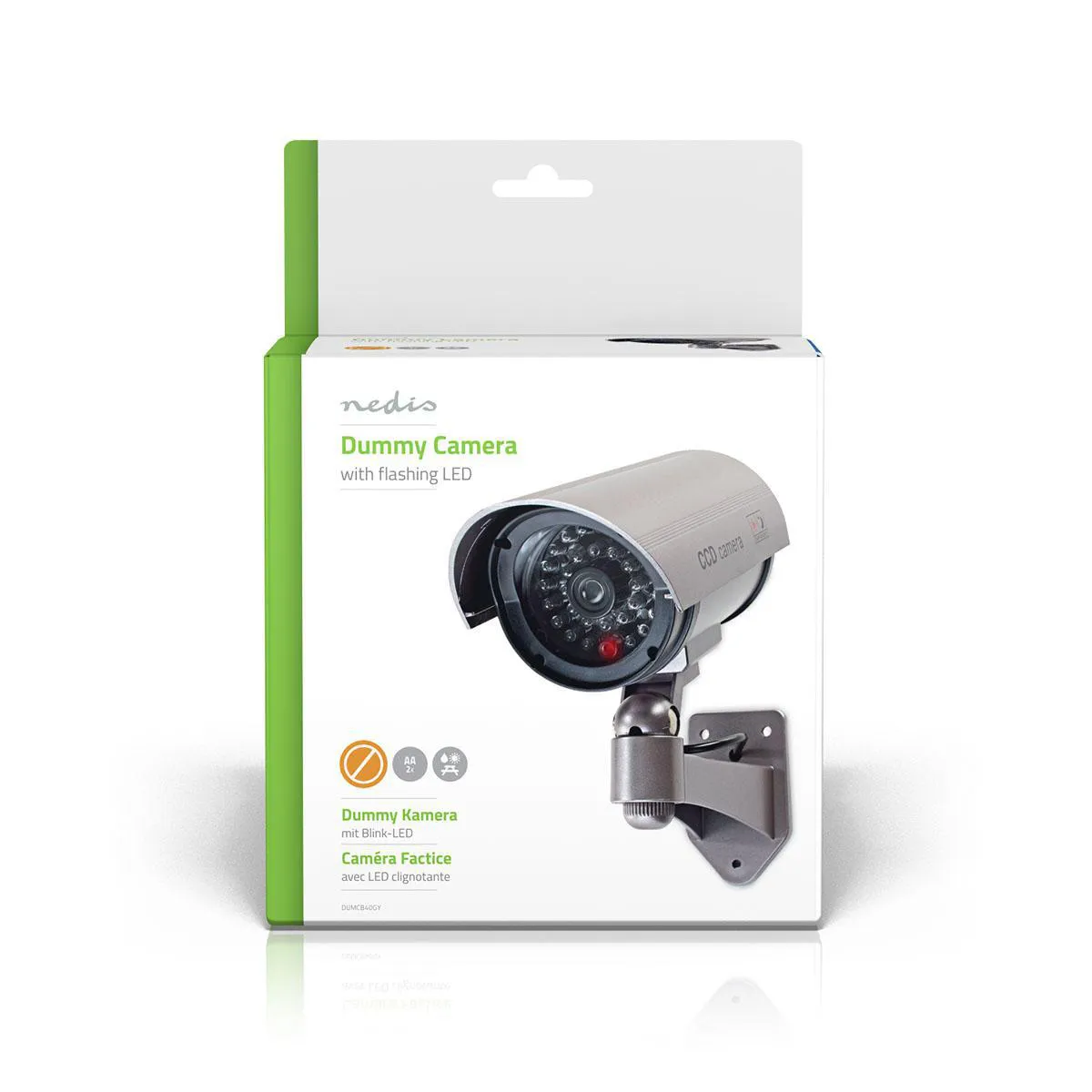 Dummy camera, Sicherheitskamera, Kamera mit LED, Außen sichtbar, Montiert