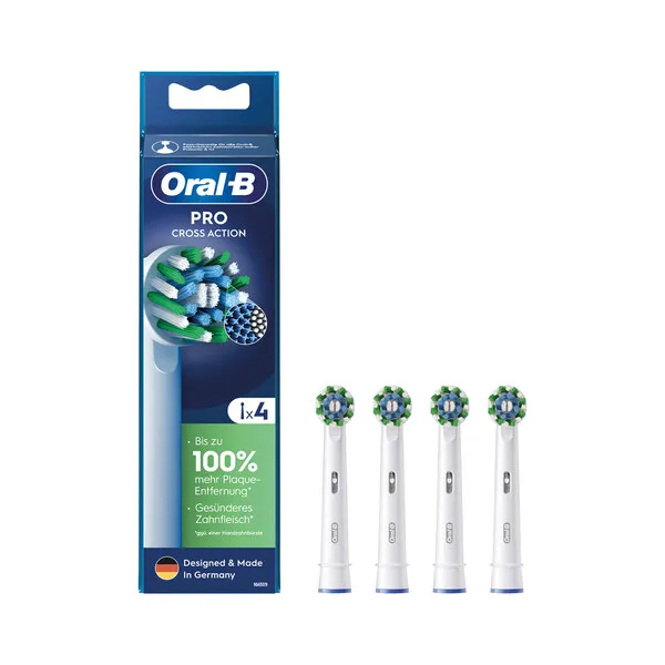 elektrische-zahnbürste, ersatzköpfe, oral-b, cross-action, 4er-pack zahnputzköpfe