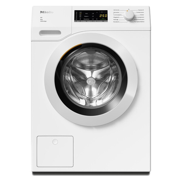 Waschmaschine, Frontlader, Weiß, digitales Display, Trommel
