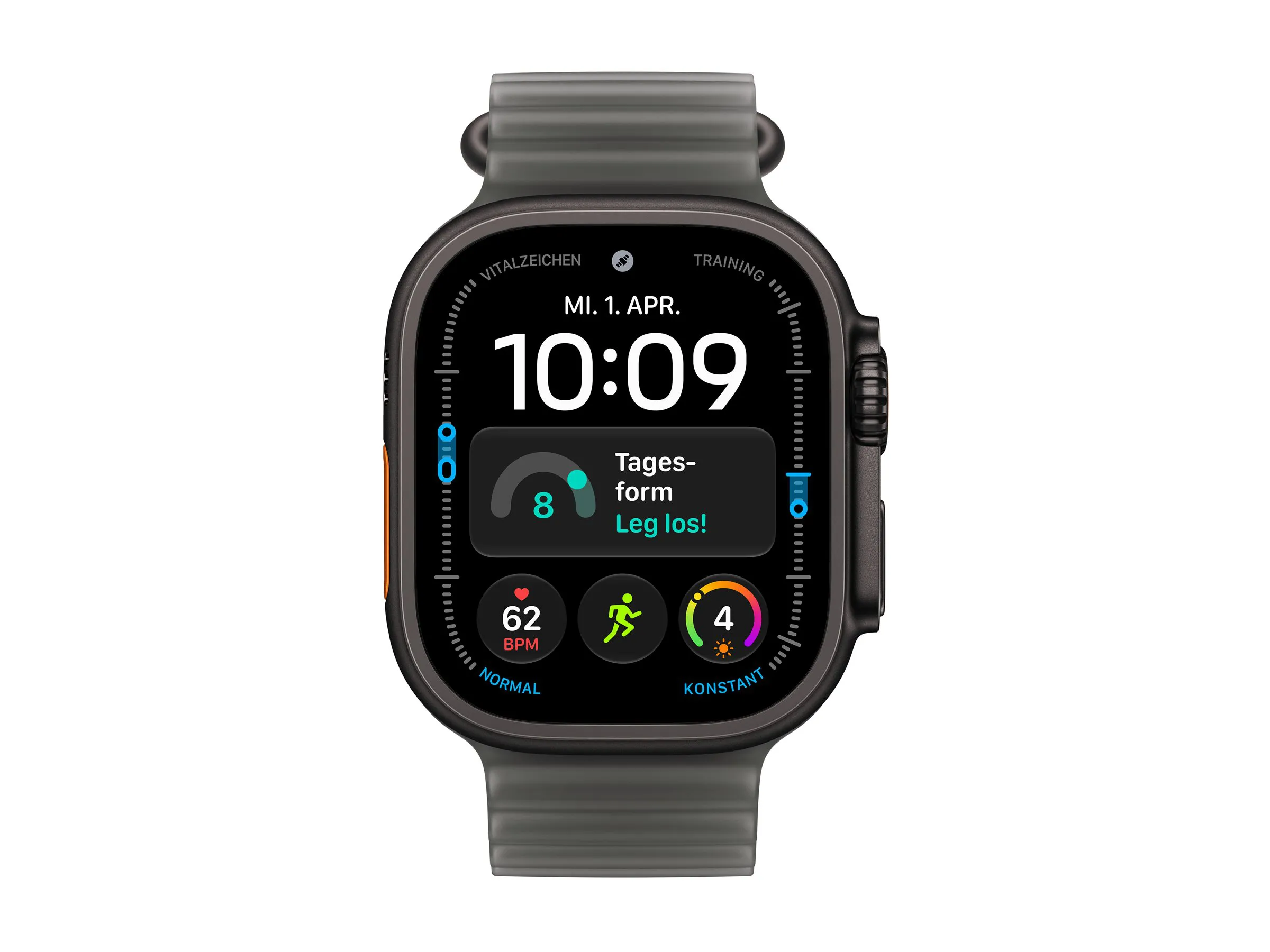 Smartwatch, Digitale Anzeige, Herzfrequenz, Fitness-Tracking, Gummiarmband