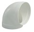 Bogen 90° für  Lüftungsrohre, weiß