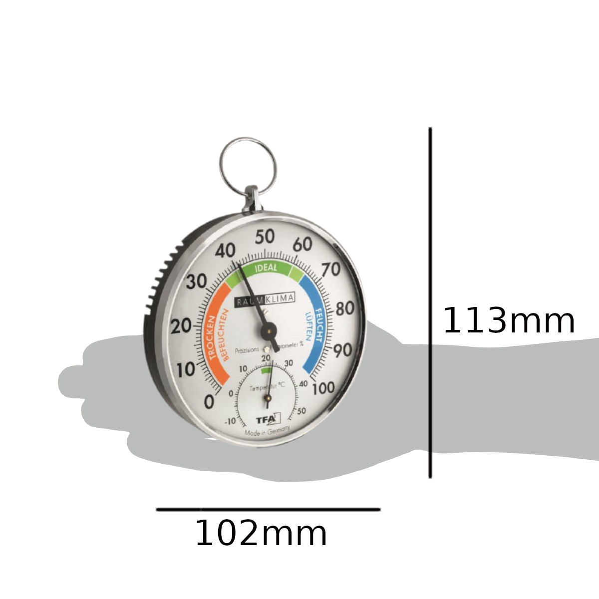 TFA-45.010261 Thermo-Hygrometer silber/weiß