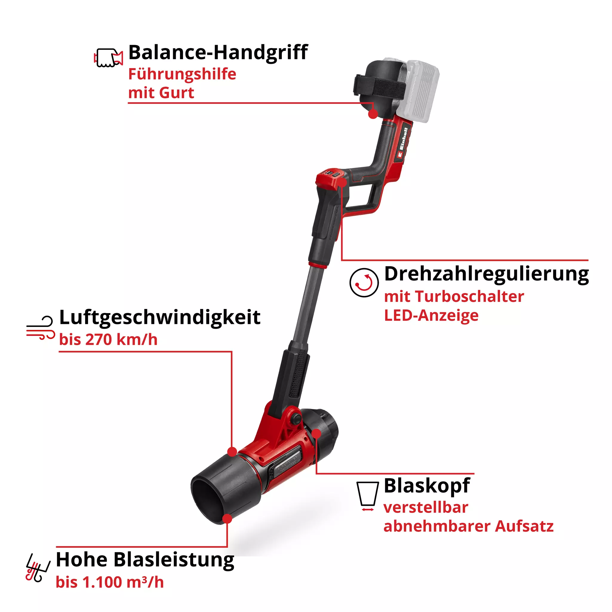 Einhell Akku-Laubbläser GP-LB 36/270 Li E BL-Solo 3433570