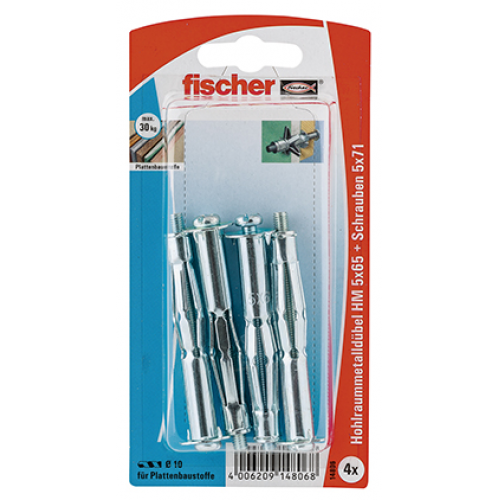 Fischer 14806 Hohlraumdübel HM 5x65 S K DE