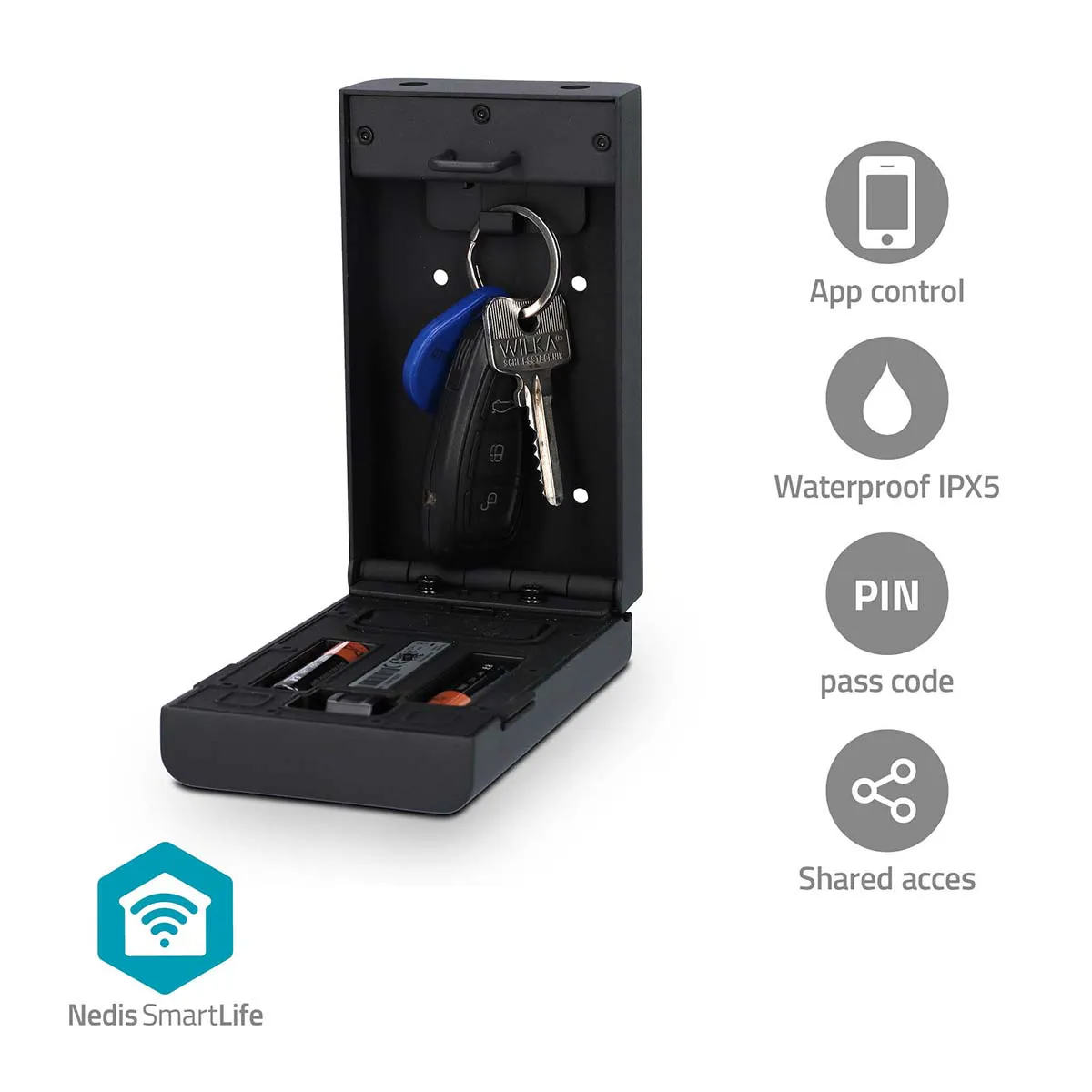Nedis BTHKB10BK SmartLife Schlüsselbox