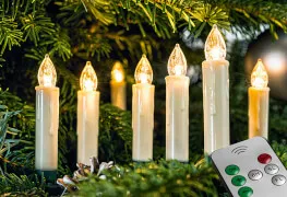 F-H-S LED Baumkerze 10 Kerzen kabellos mit FB inkl Batterien