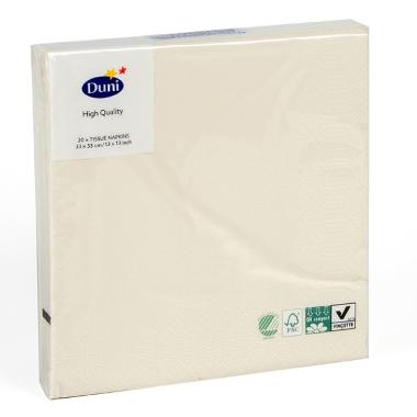 Duni Servietten 33x33cm uni, 20er cream