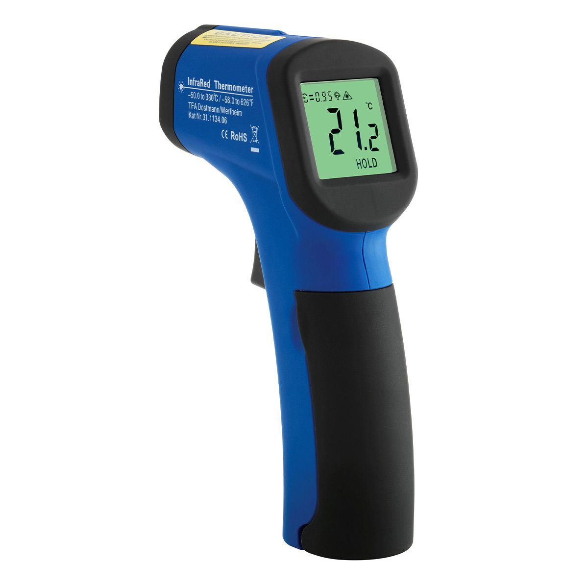 Infrarot, Thermometer, digital, Pistolengriff, blau-schwarz