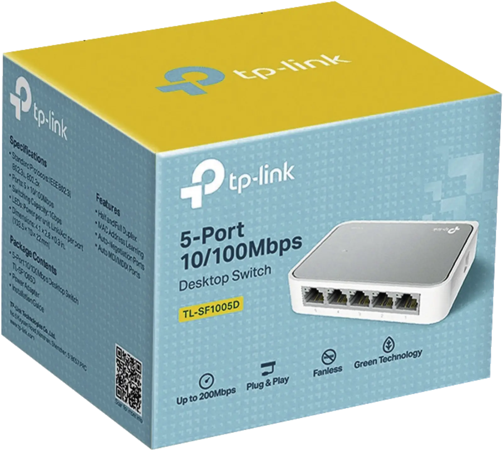 Netzwerk, Switch, 5-Port, 10/100 Mbps, Desktop