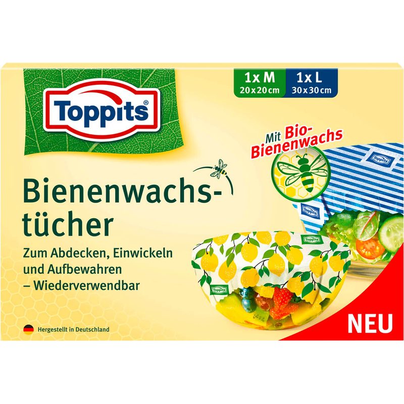 Toppits Bienenwachstücher 2 Stück