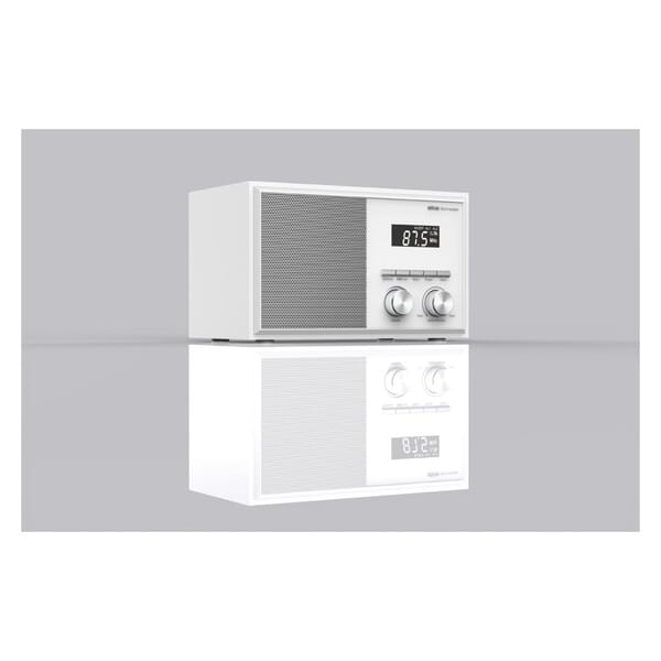 Funkgerät, Tischradio, Weiß, digital, Drehknopfregler