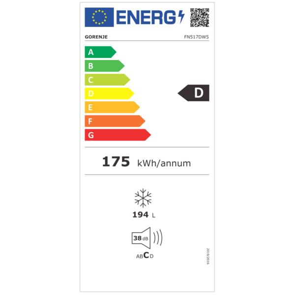 elektrisch, Kühlschrank, Energieetikett, D Bewertung, 194 L