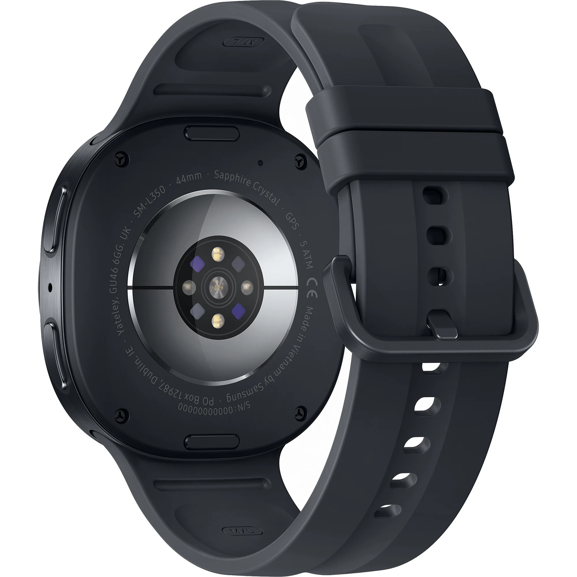 Uhr, Smartwatch, Rückseite, Saphirglas, Silicone-Armband