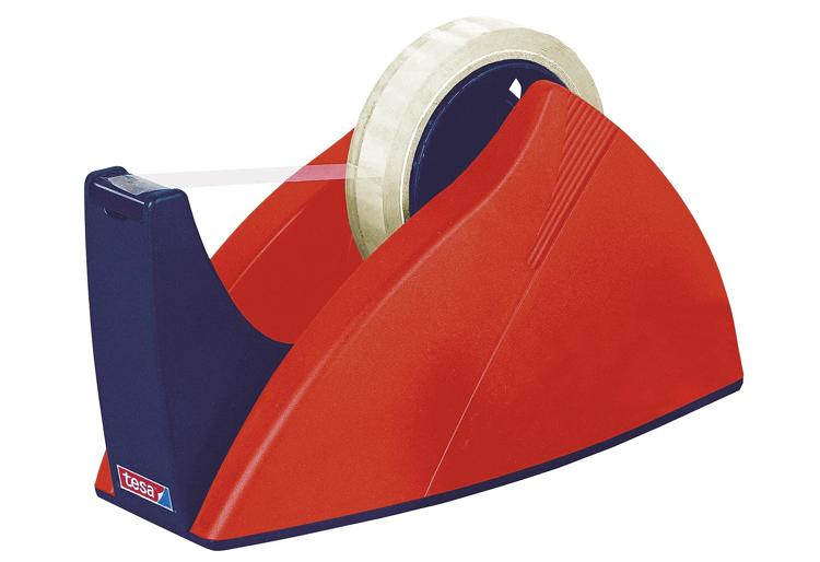 Klebebandabroller, rot und blau, Klebeband, Schreibtischzubehör