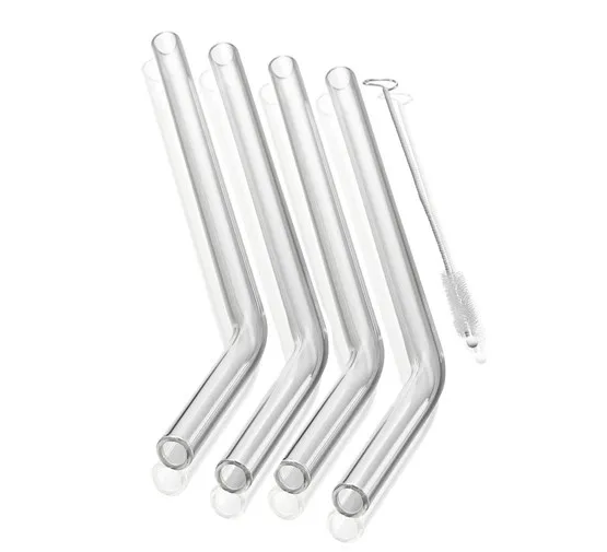 GEFU 12704 Glastrinkhalm Future 4er mit Filztasche