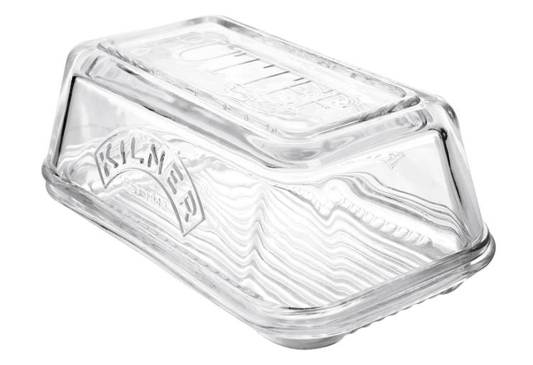 Butterdose, Glas, Rechteckig, Deckel, Küchenzubehör