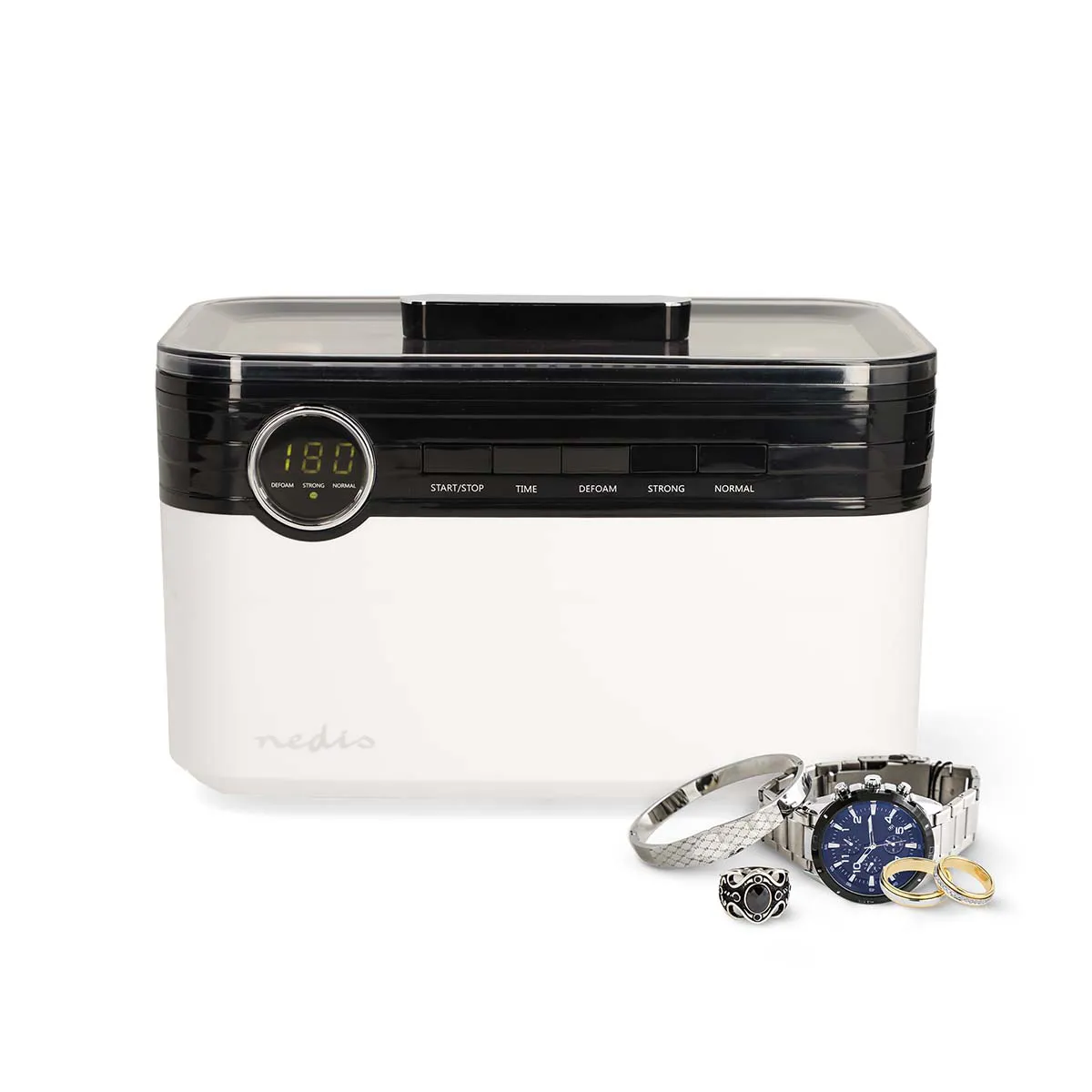 Toaster, Küchengerät, digitale Anzeige, schwarz weiß, kompakt