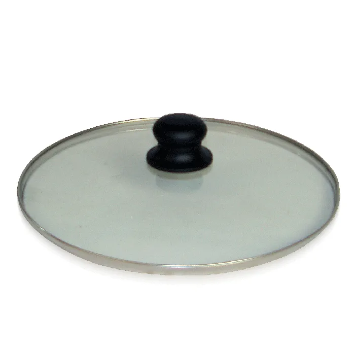 Riess 0694-043 Glasdeckel flach mit Edelstahlknopf 20cm