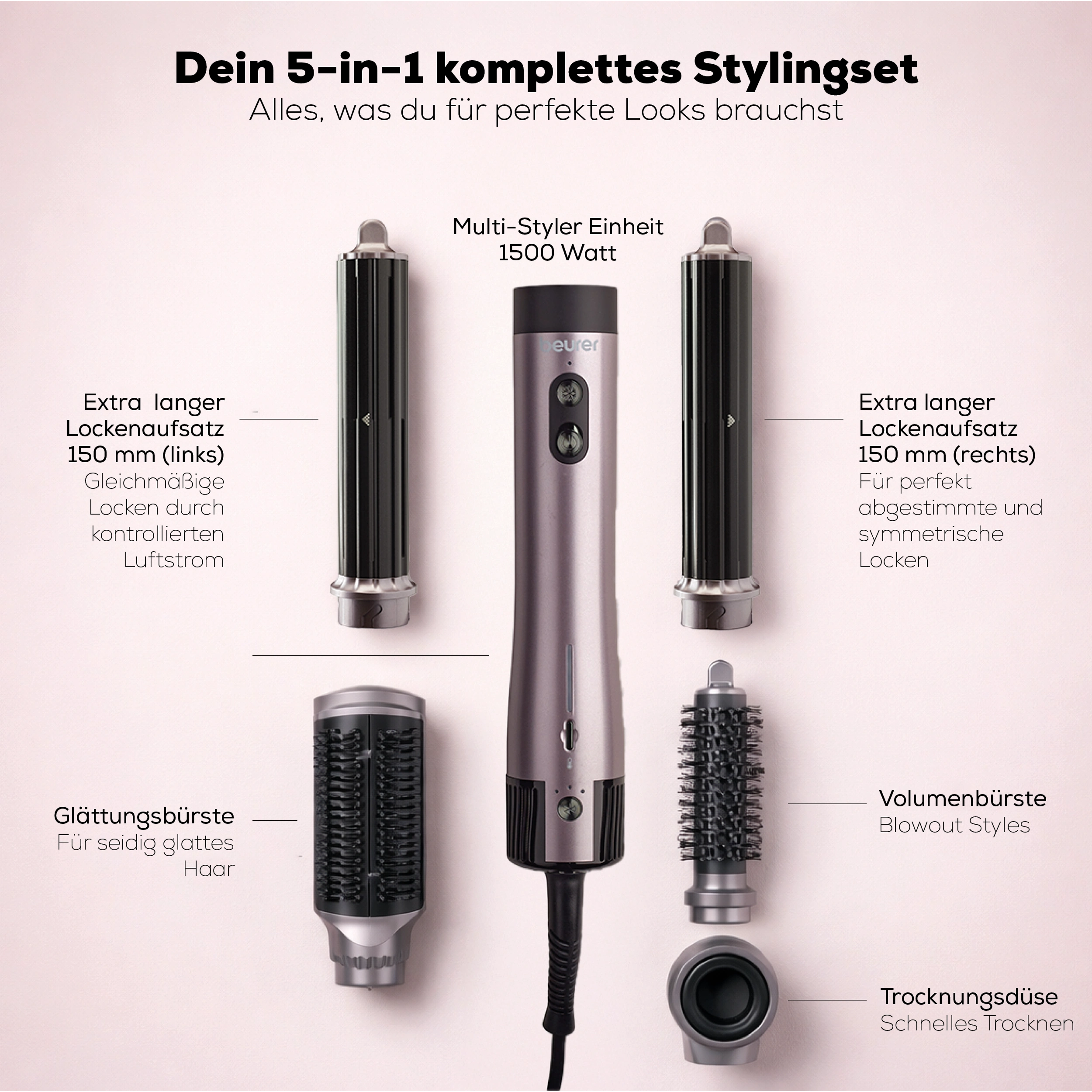 Haarstyling, Haarbürste, Multistyler, Entwirrung, konischer Korpus