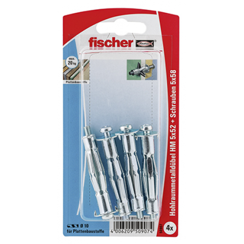 50907 HM 5x52 S K DE Hohlraumdübel