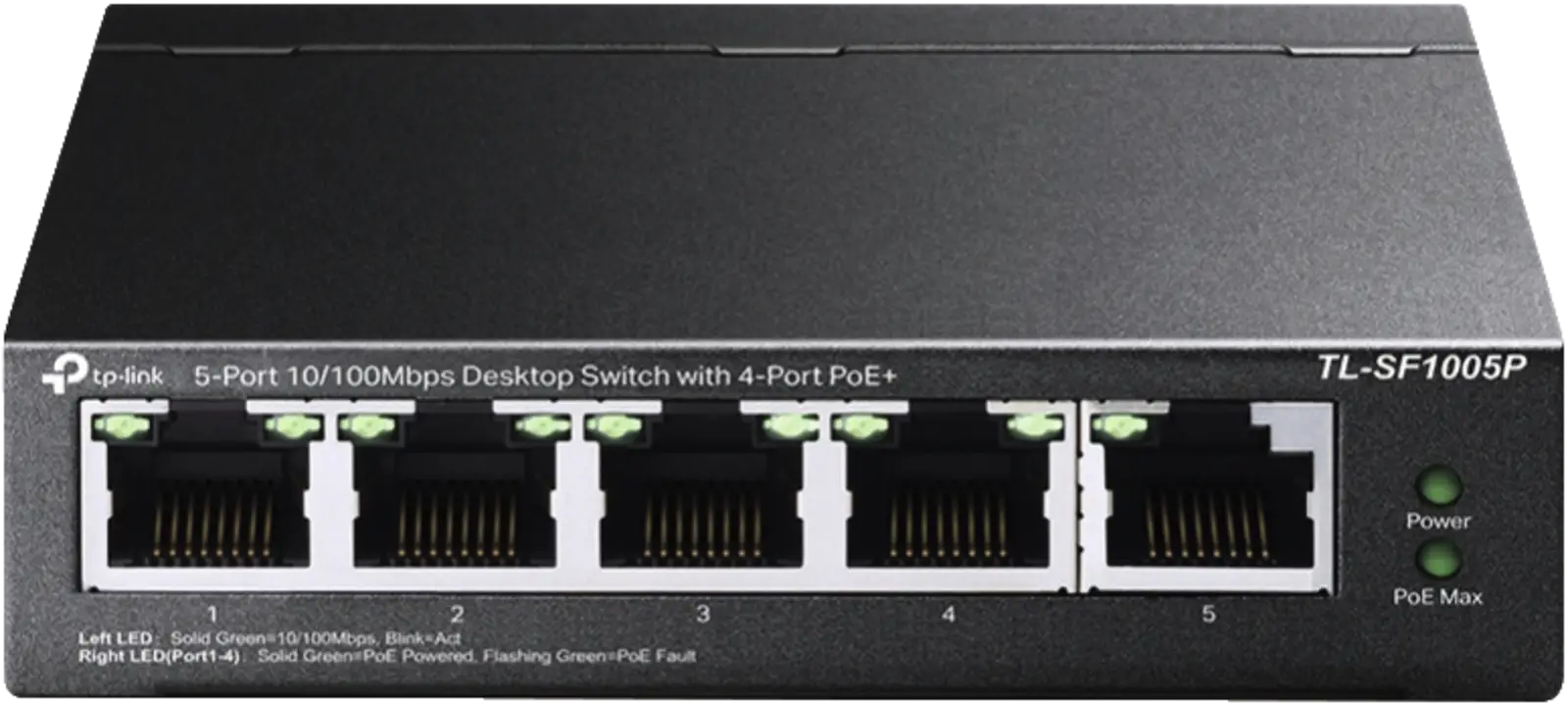 Switch, Netzwerk, 5-Port, PoE, RJ-45