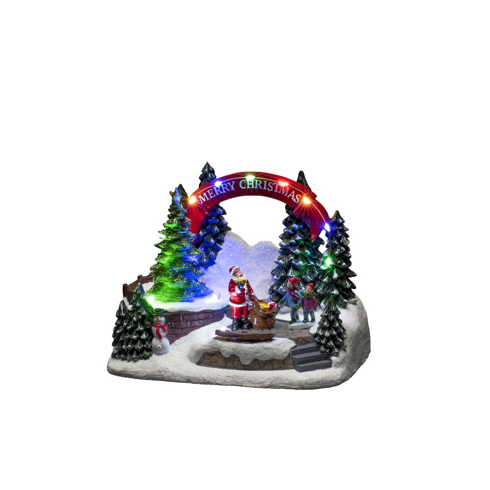 4244-000 "LED Szenerie ""Santa und Kinder"""