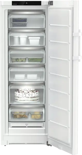 Kühlschrank, Gefrierfach, Standgerät, Glasablagen, Kuchen und Torte