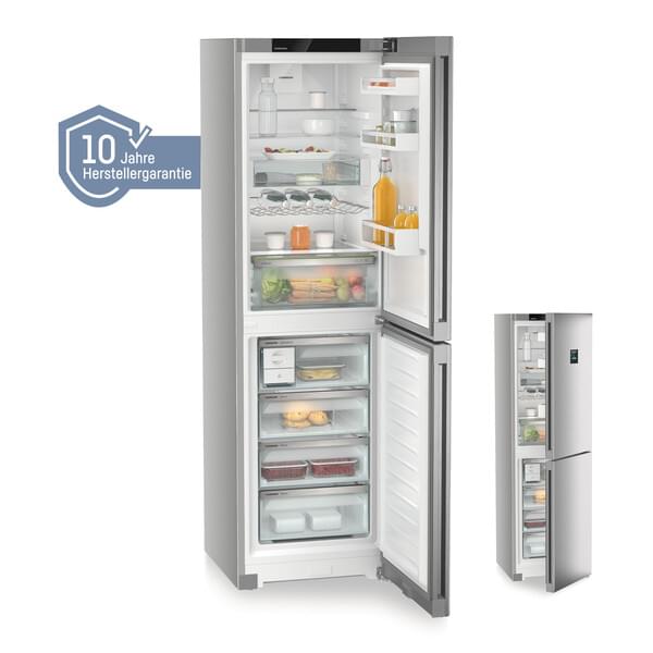 Kühlschrank, Standkühlschrank, Doppel Tür, Frostfrei, Edelstahl