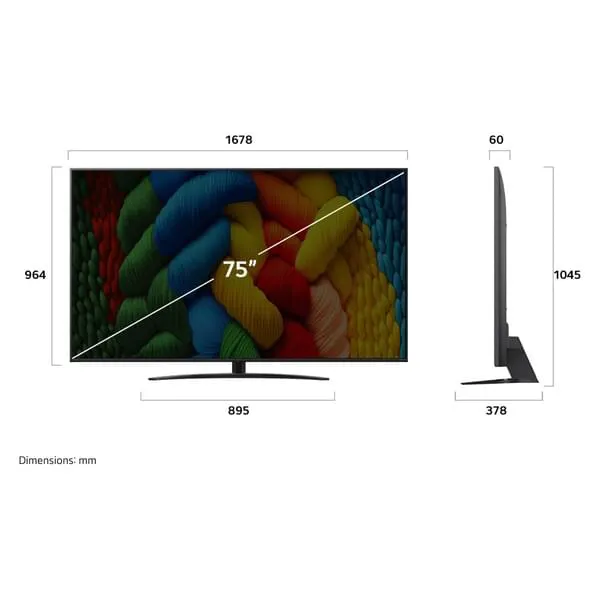 Fernseher, TV, 75 Zoll, LED, Flachbildschirm