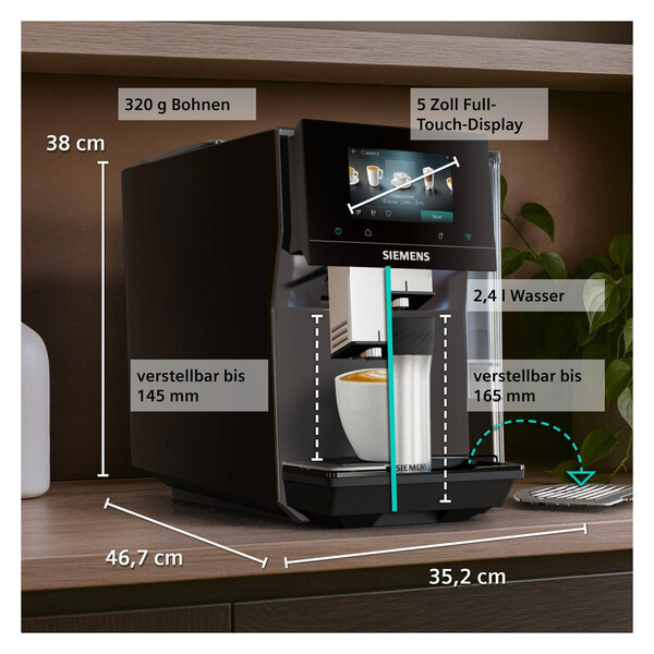 Kaffeemaschine, Espresso, manuelle Größe, integrierte Anzeige, Wassertank