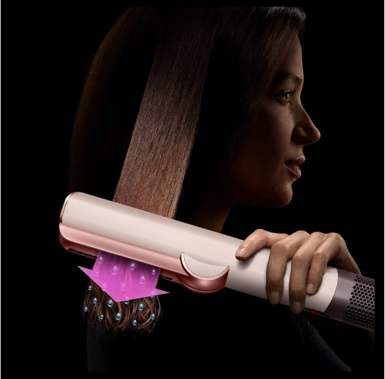 Haarglätter, Glättbürste, Rosa, Roségold, Entwirrtkamm