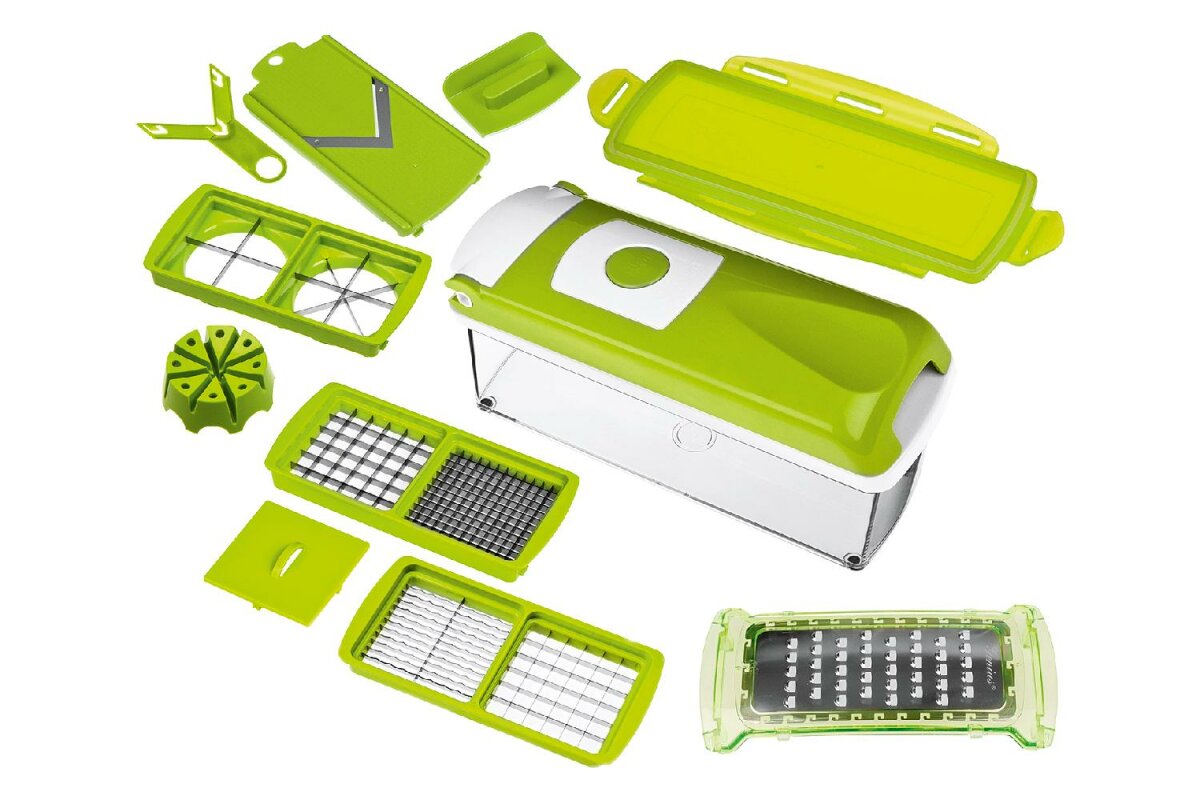 GENIUS Nicer Dicer Plus kiwigrün 12tlg