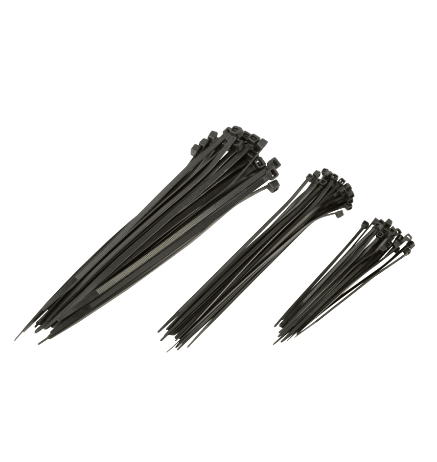 138-75 Kabelbinder-Sortiment 75 tlg 100, 160, 190 mm, Schwarz, SB UV-stabilisiert