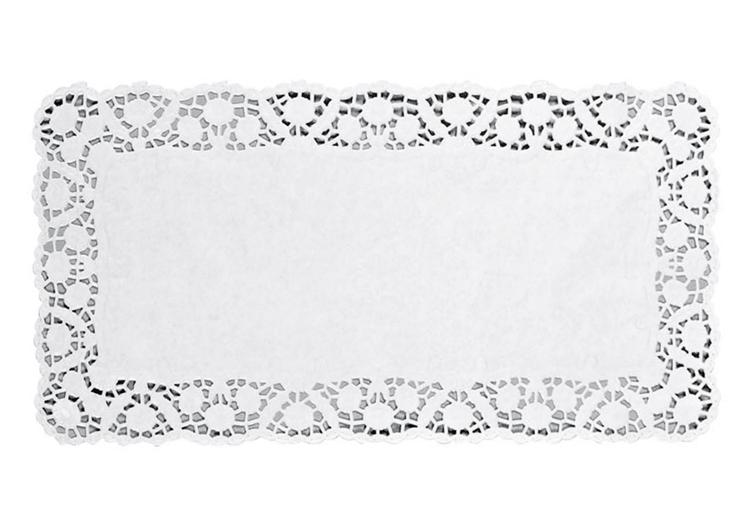 Doily, Spitze, Untersetzer, Rechteckig, Weiß