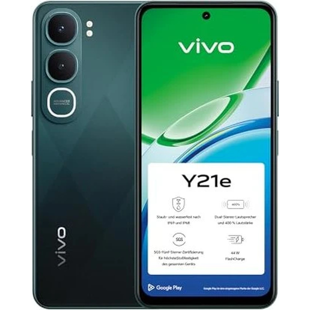 Vivo Y21e, Smartphone, Dunkelpetrol, Dual-Rückkamera, Punch-Hole-Display