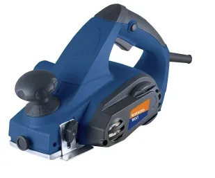 Elektro-Planer, Holzbearbeitungswerkzeug, blauer Gehäuse, verstellbare Schnitttiefe, Metallkante/Schneide