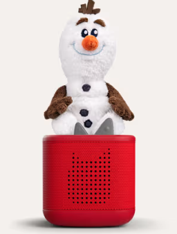 Schneemann, Plüschfigur, roter Lautsprecher, Kinder-Spielzeug, braune Arme