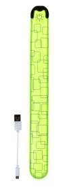 Sicherheitsstab, hohes Sichtbarkeit, neon grün, USB-ladbar, Schlussleuchte
