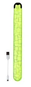 Sicherheitsstab, hohes Sichtbarkeit, neon grün, USB-ladbar, Schlussleuchte