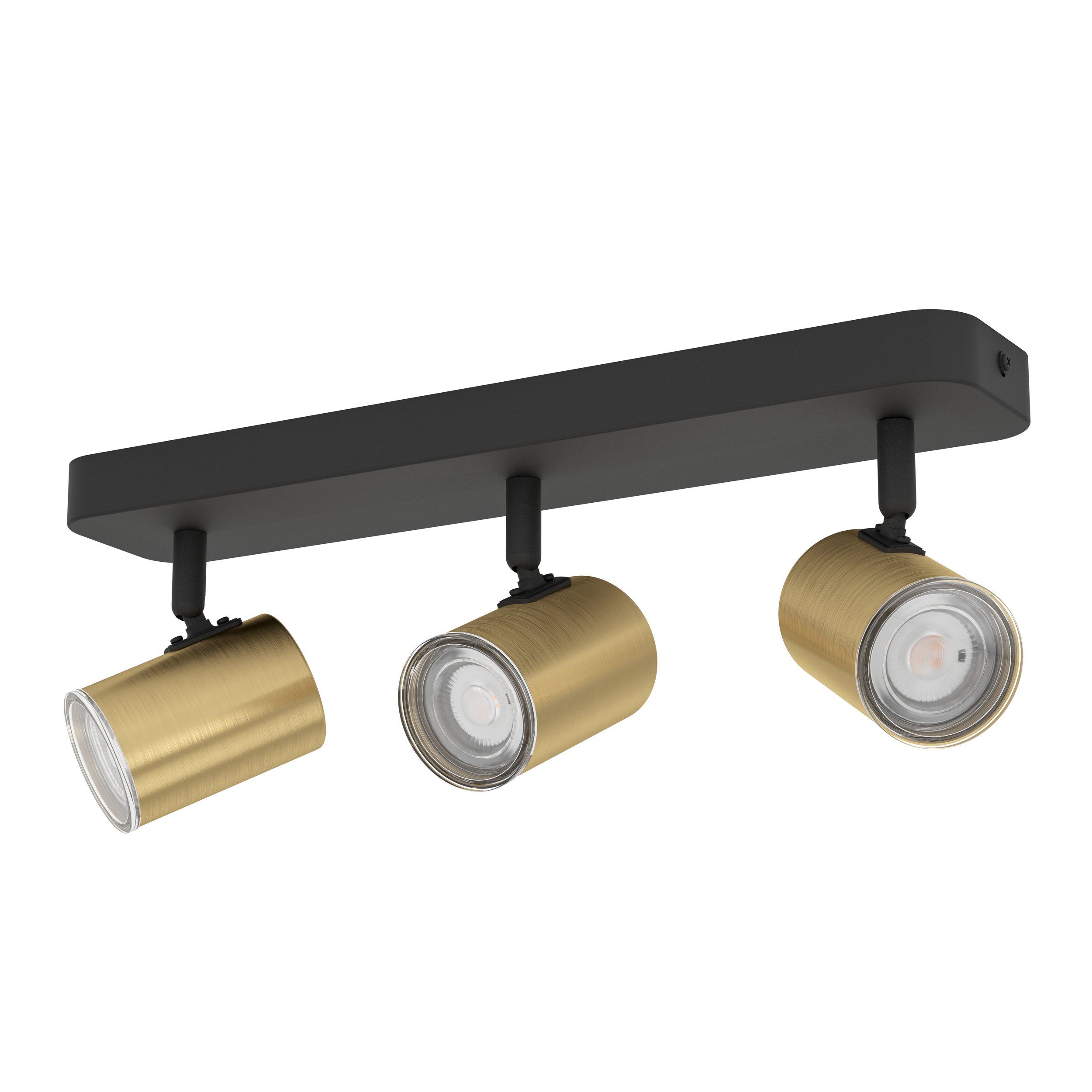 Deckenleuchte, Spotlight, Brass, Drei-Licht, Track-Lampe