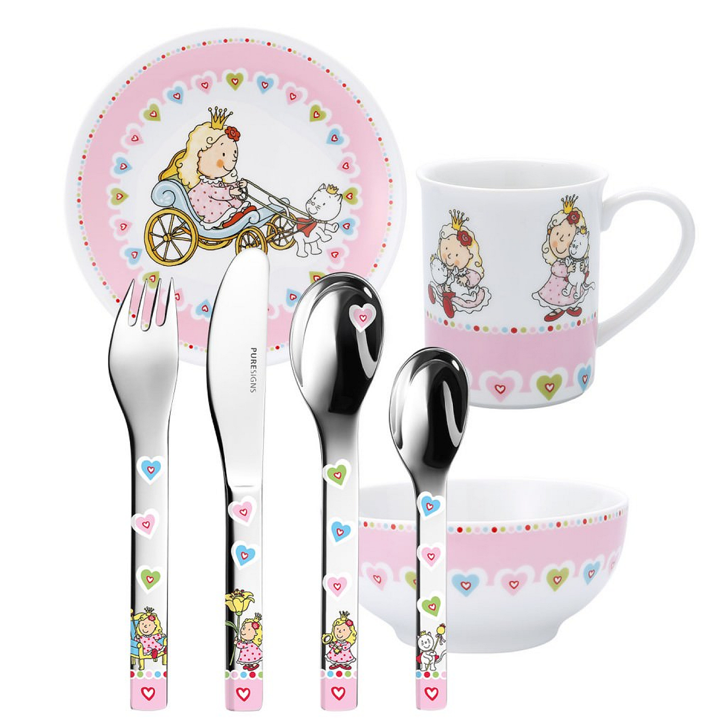 Besteck, Löffel, Gabel, Tasse