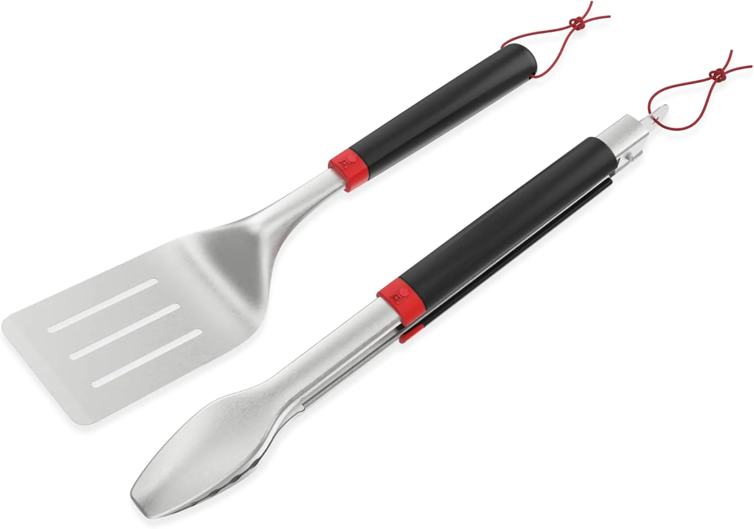 Grillspatel, Spatel-Set, Edelstahl, schwarzer Griff, Küchengerät