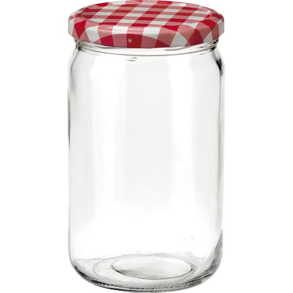 Glas jar, jar mit Deckel, leeres Glasbehälter, Vorratsglas, Küchenaufbewahrung