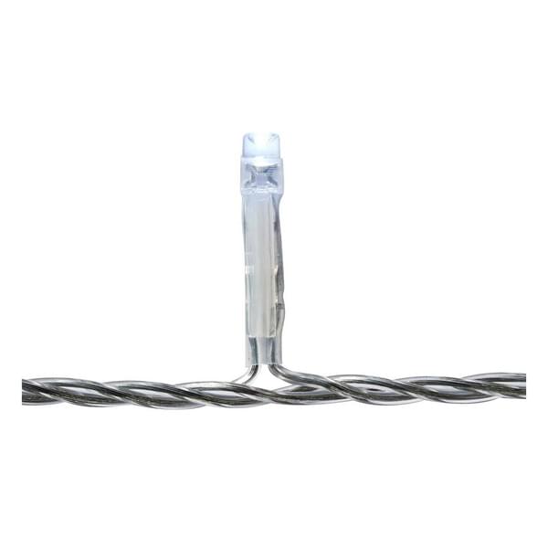 Lichterkette, LED-Lampe, transparentes Kabel, weißes Licht