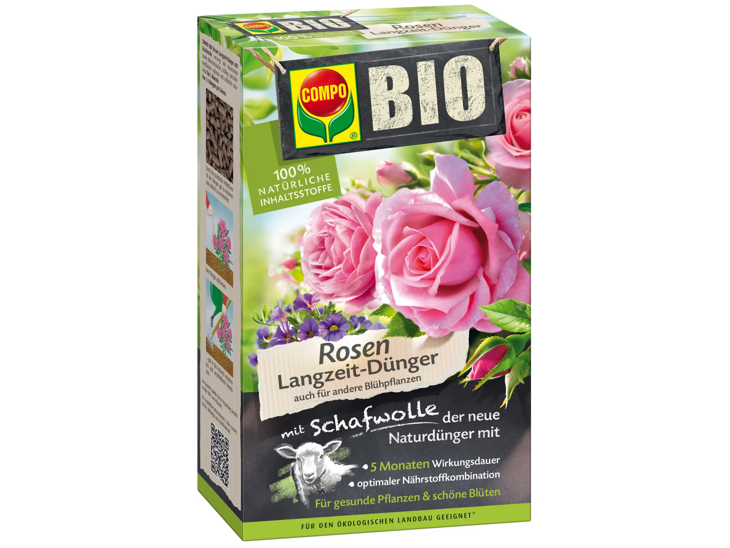Compo 2672402004 Bio Rosen Langzeit-Dünger m. Schafwolle 2kg