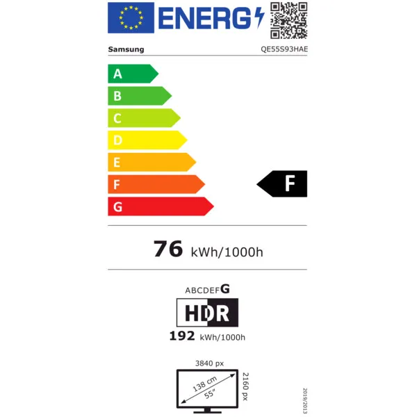 energiekennzeichnung, Lichtenergie, 76 kWh/1000h, HDR, Bildschirmgröße 3840x2160 px